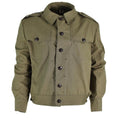 Tropas de campo del ejército búlgaro original lienzo Ike chaqueta OD Procidente militar