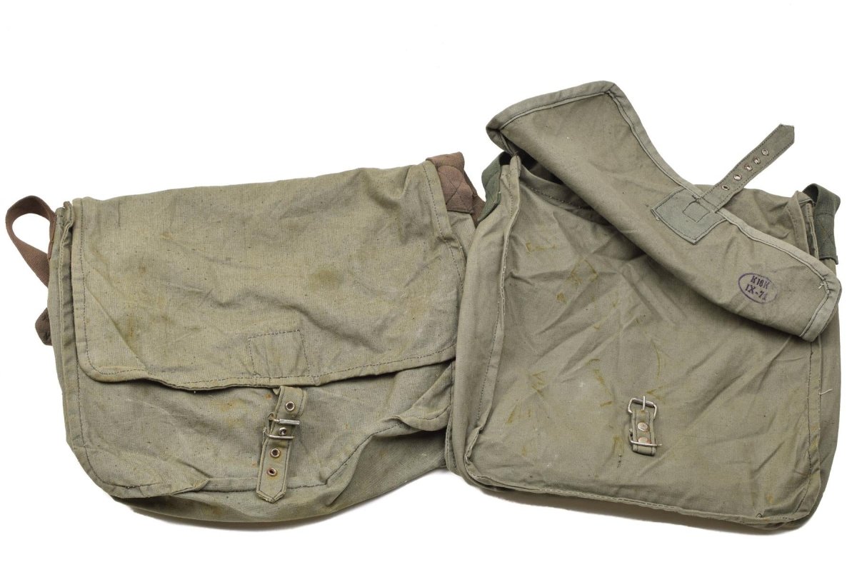 Bolso de hombro de oliva militar búlgaro original correa ajustable viajes al aire libre