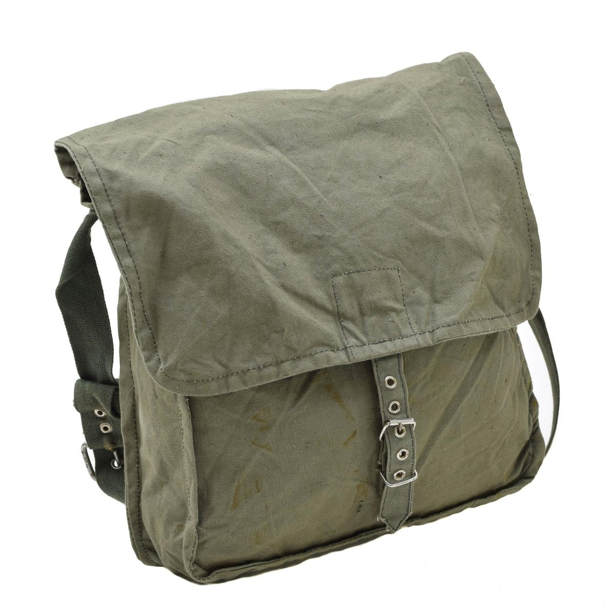 Bolso de hombro de oliva militar búlgaro original correa ajustable viajes al aire libre