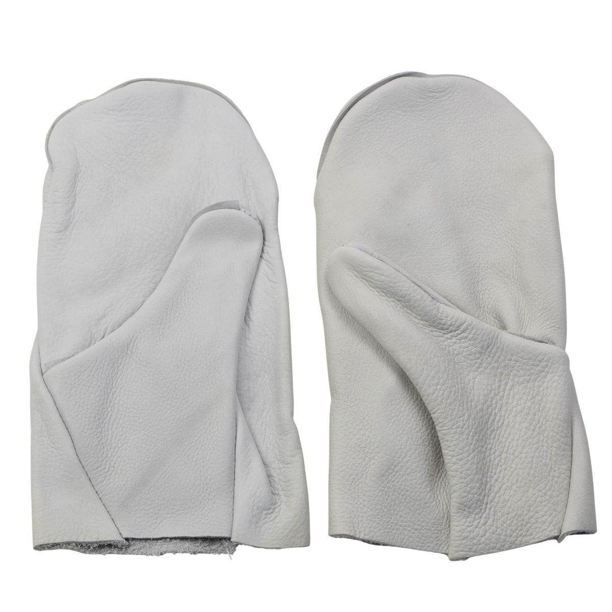 Manoplas militares originales de la Bundeswehr, 2 dedos, pulgar, cuero separado, color blanco