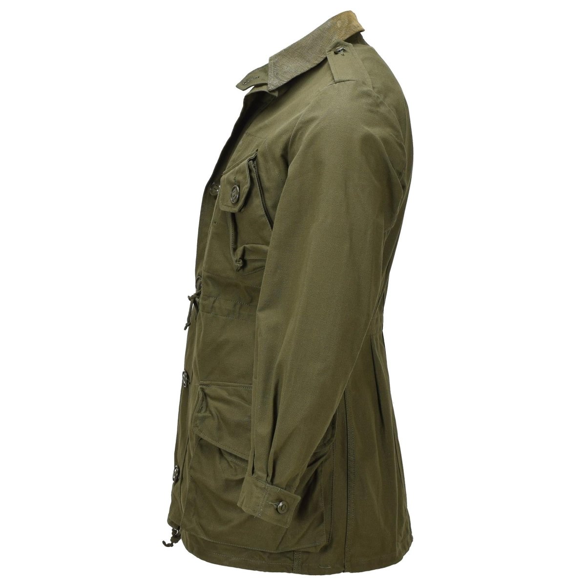 Chaqueta de campo original del ejército canadiense, excedente militar de combate, verde oliva