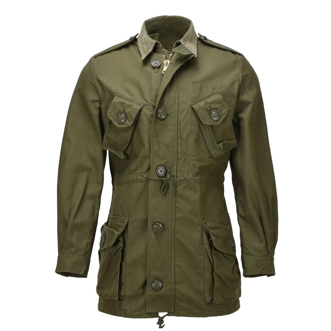 Chaqueta de campo original del ejército canadiense, excedente militar de combate, verde oliva