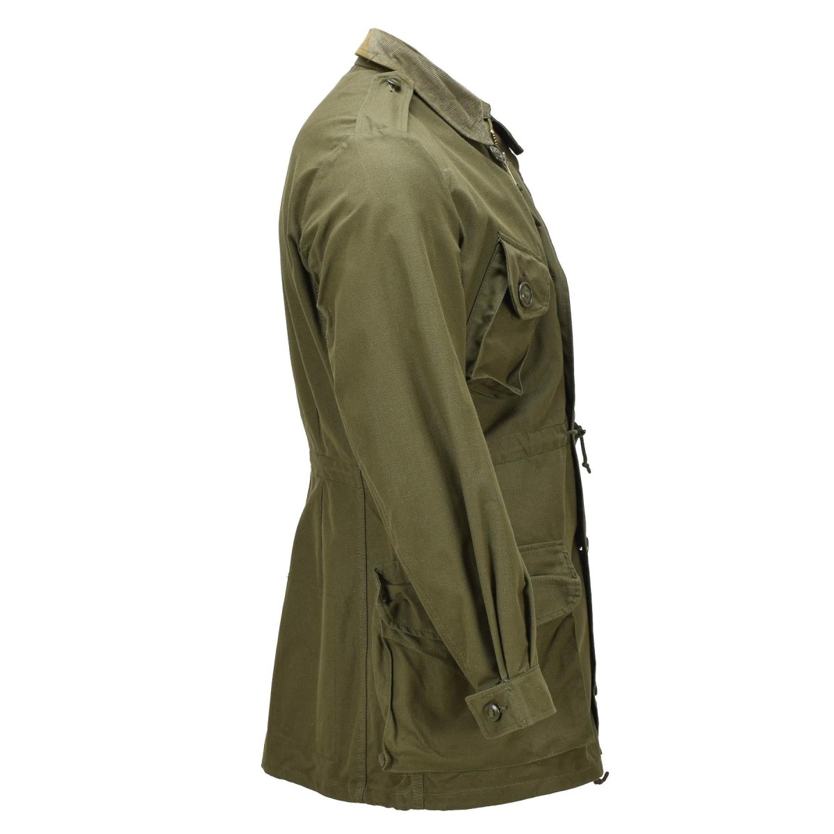 Chaqueta de campo original del ejército canadiense, excedente militar de combate, verde oliva