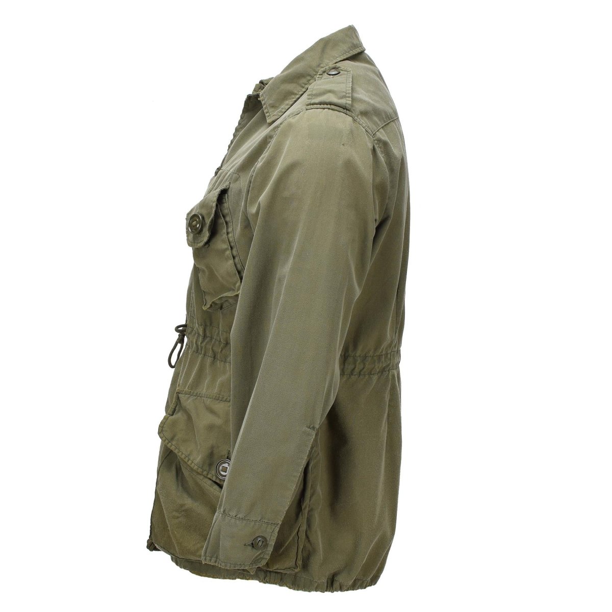 Chaqueta de campo original del ejército canadiense Algodón Excedente militar Verde oliva