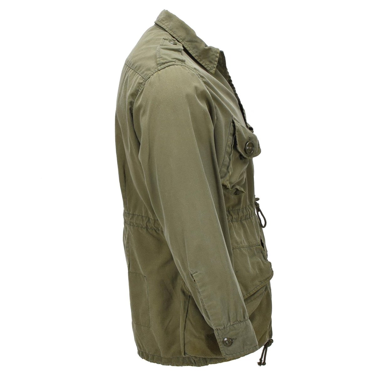 Chaqueta de campo original del ejército canadiense Algodón Excedente militar Verde oliva