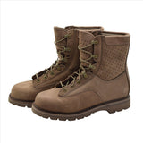 Botas de combate de cuero originales del ejército canadiense excedente militar transpirable marrón