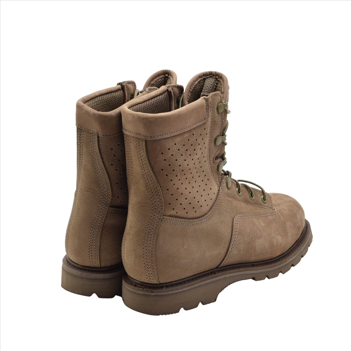 Botas de combate de cuero originales del ejército canadiense excedente militar transpirable marrón