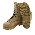 Botas de combate STC originales del ejército canadiense, cuero de gamuza, excedente militar, marrón