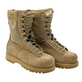 Botas de combate STC originales del ejército canadiense, cuero de gamuza, excedente militar, marrón