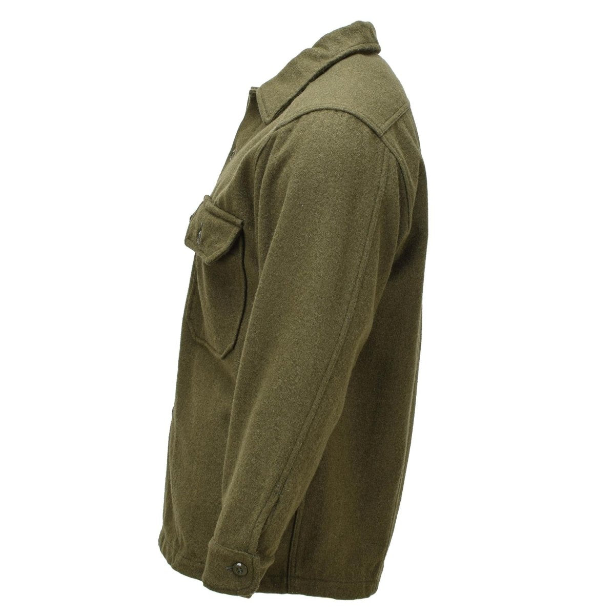Chaqueta de campo de lana del ejército canadiense original Vintage excedente militar oliva