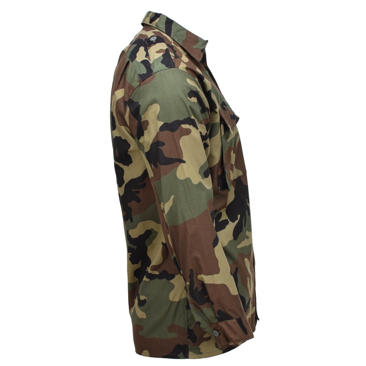 Camisa de número militar croata original Cotton Bdu Woodland Camo Ejército Exclamación Nuevo