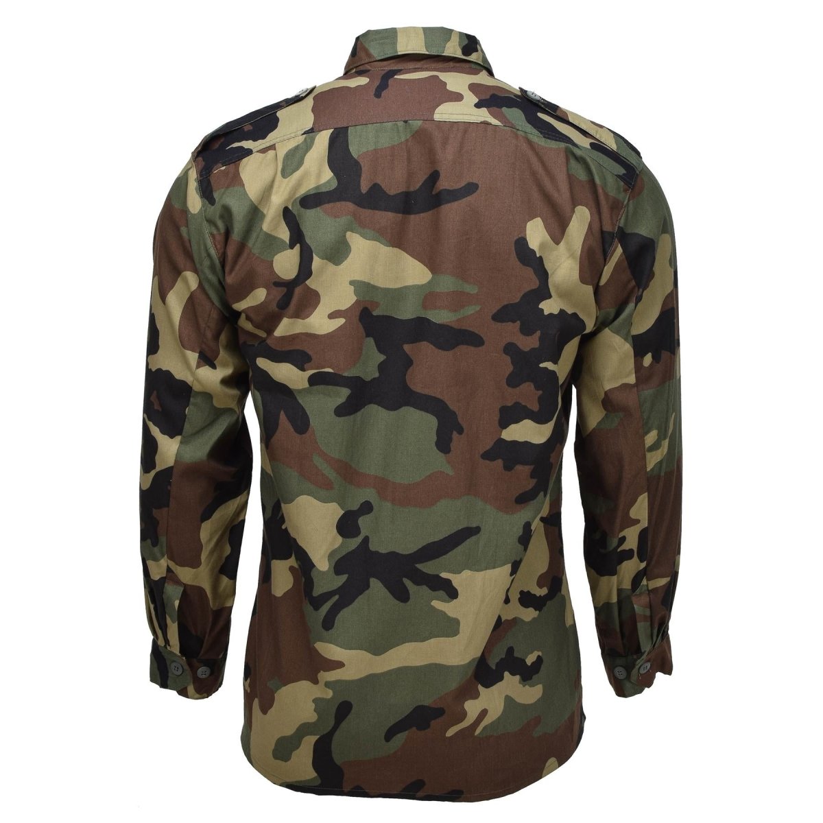 Camisa de número militar croata original Cotton Bdu Woodland Camo Ejército Exclamación Nuevo