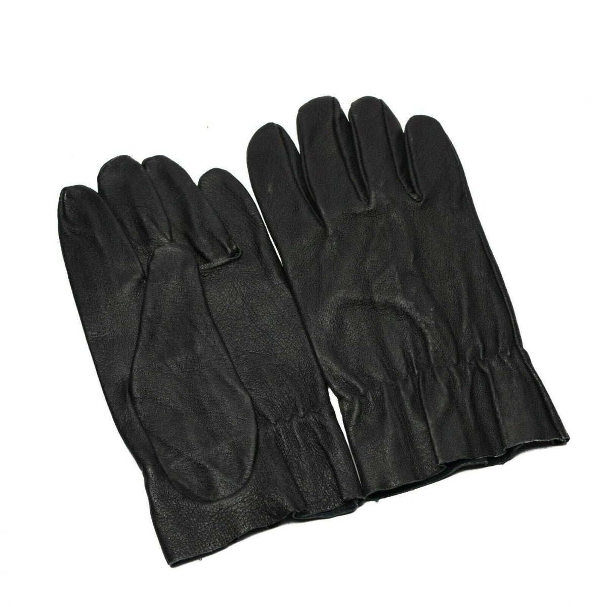 Guantes de cuero de combate del ejército checo original. Cuero negro genuino nuevo