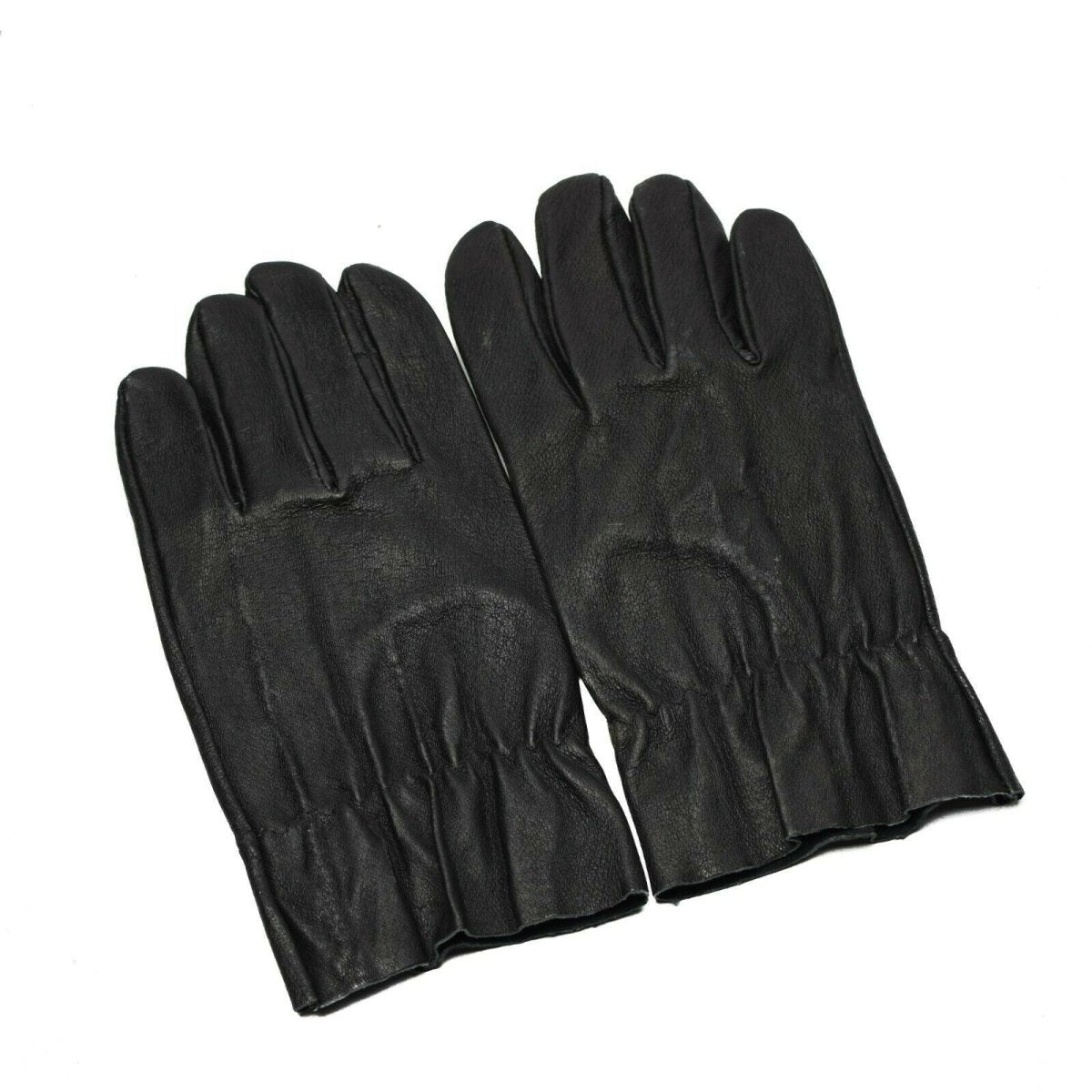Guantes de cuero de combate del ejército checo original. Cuero negro genuino nuevo