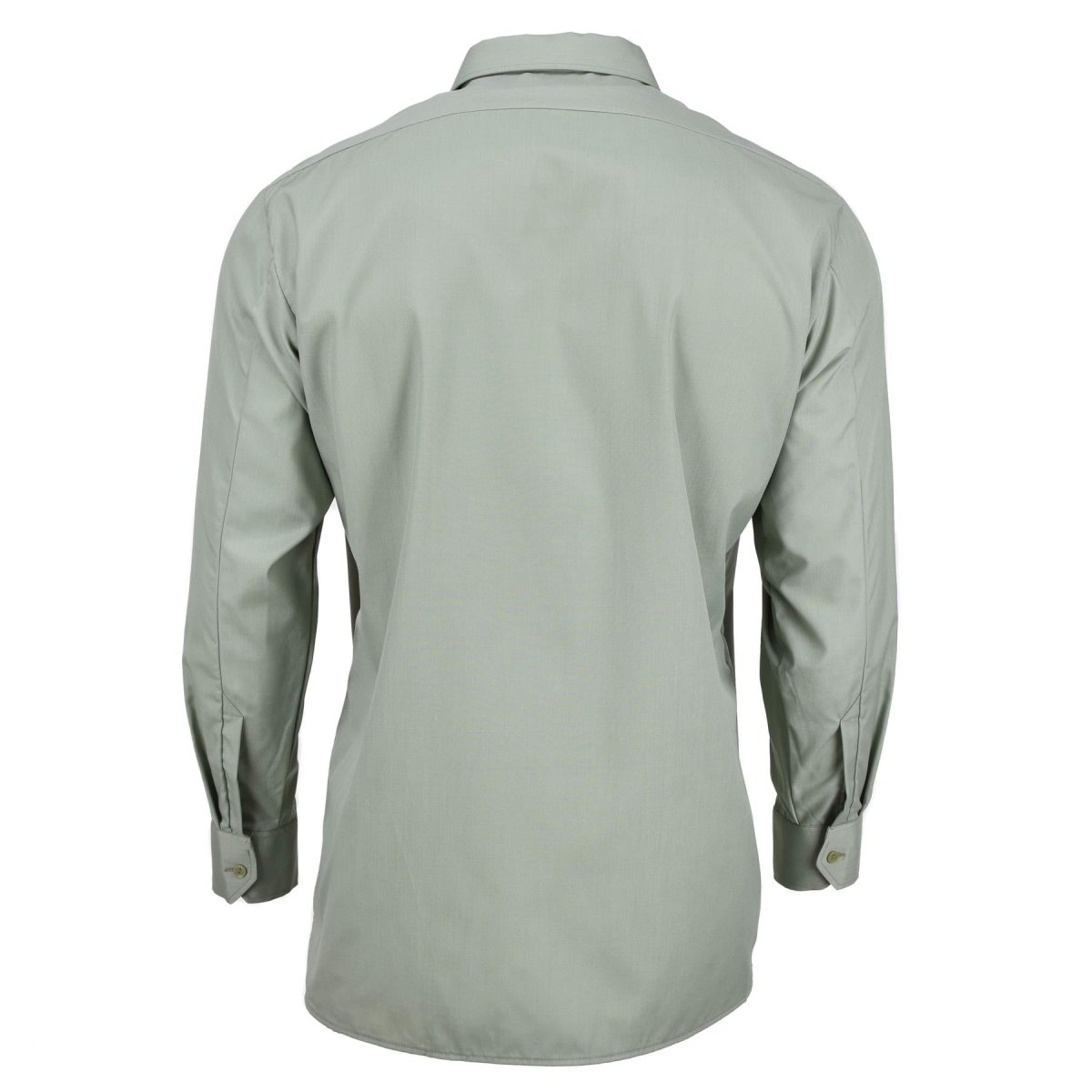 Camisa de vestir del ejército checo original oliva oliva botón de manga larga arriba excedente militar nuevo