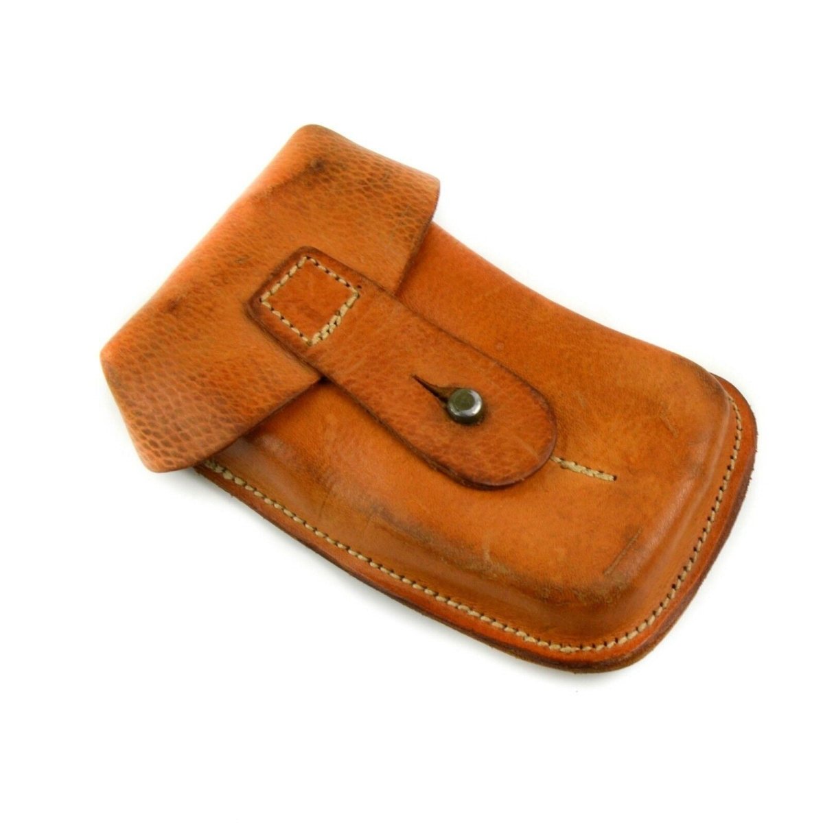 Original ejército checo Skorpion revista bolsa excedente militar cuero marrón