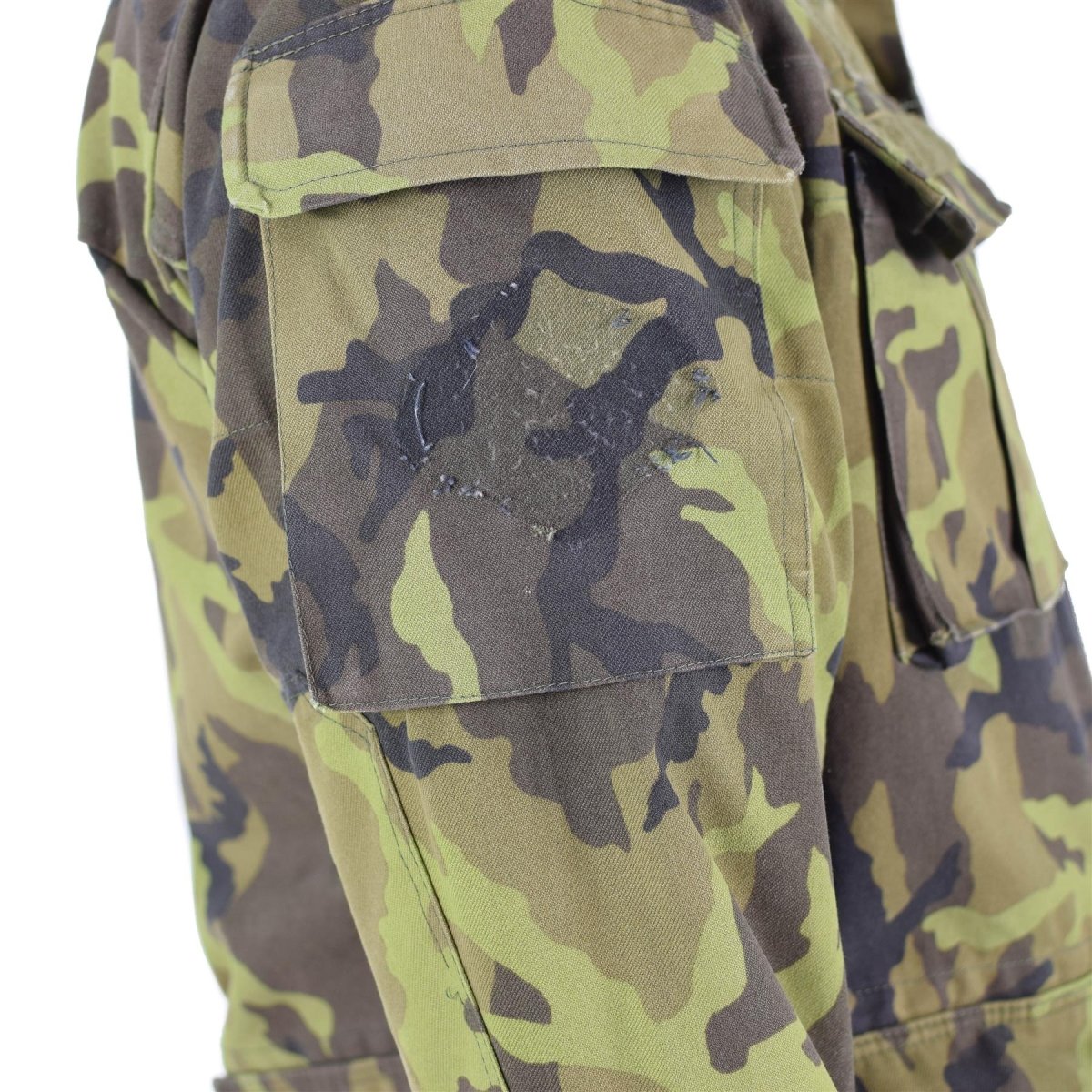 Tropas del ejército checo original chaqueta de campo Patrón de camuflaje de camuflaje Parka Excedente militar