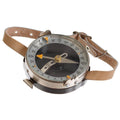 Pulsera Militar Checa Original Brújula Mapa Medida Correa De Cuero Marrón