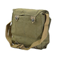 Bolsita de hombro de máscara de gas militar checa original lienzo verde