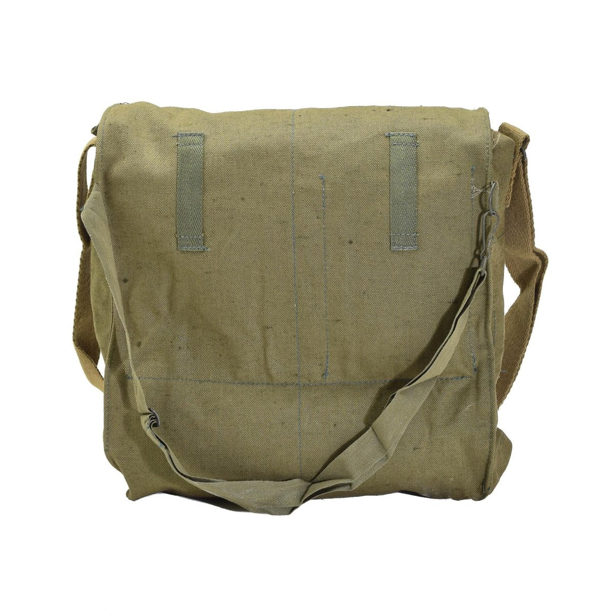 Bolsita de hombro de máscara de gas militar checa original lienzo verde