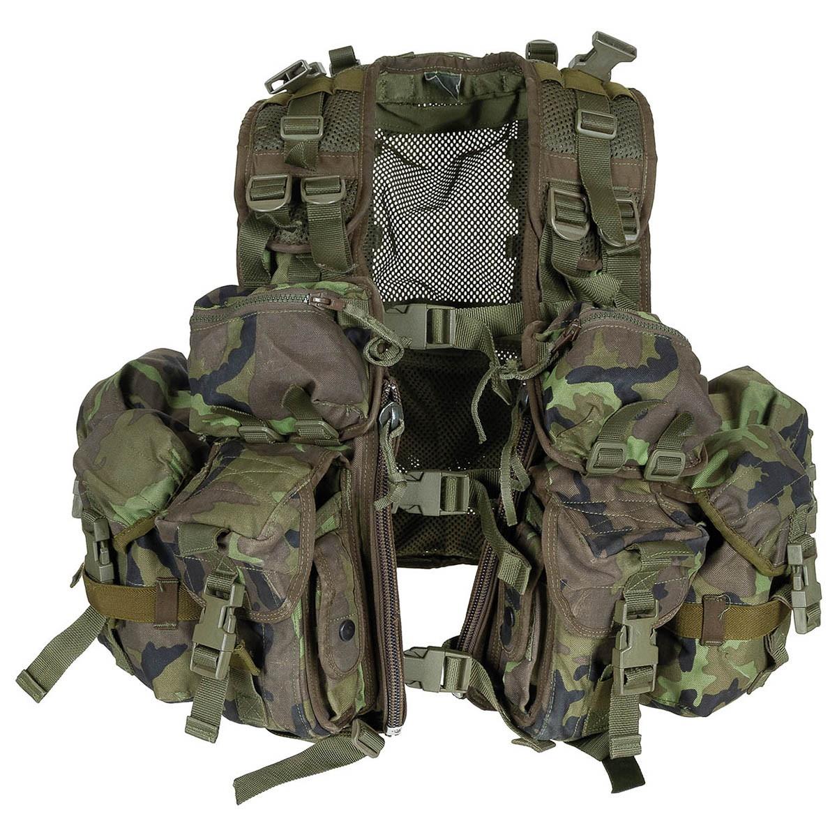 Chaleco táctico militar checo original sistema de carga de combate M95 Camo