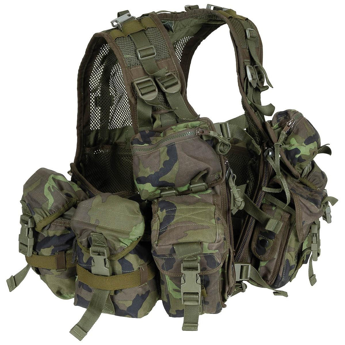 Chaleco táctico militar checo original sistema de carga de combate M95 Camo