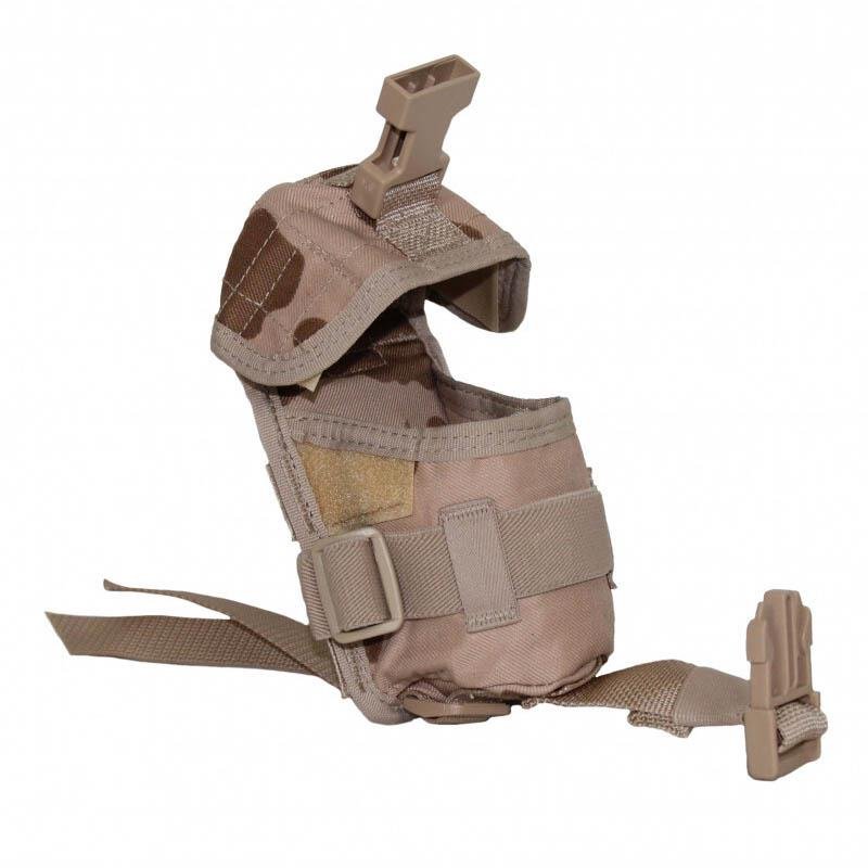 Original Czech Republic military grenade pouch in desert camo with MOLLE buckle attachment system, durable and lightweight design.