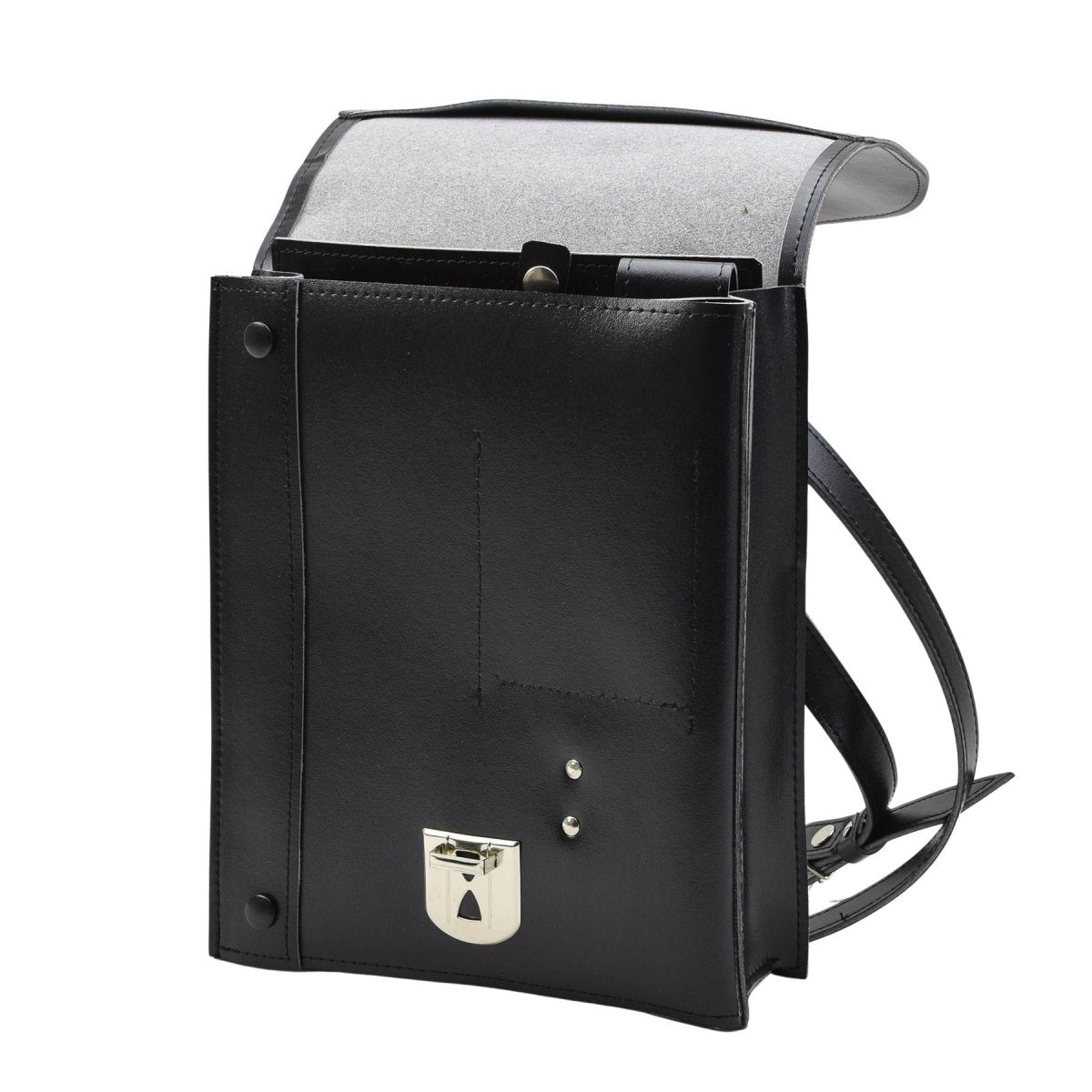 Bolso bandolera original de la policía checoslovaca para documentos de piel sintética negro