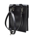 Bolso bandolera original de la policía checoslovaca para documentos de piel sintética negro