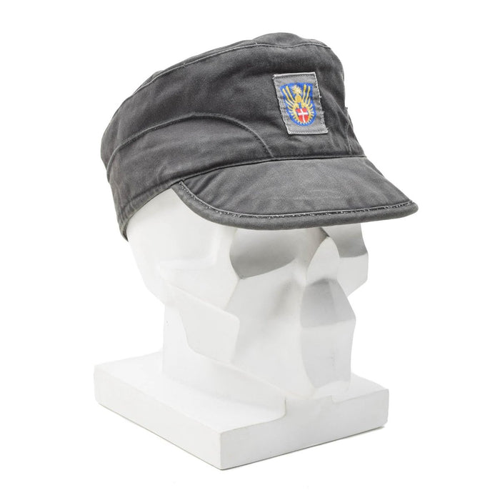 Gorra con visera del ejército danés original orejeras plegables ligeras sombrero vintage gris - GoMilitar