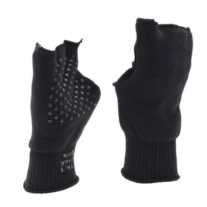 Guantes negros militares daneses originales más cálidos sin dedos antideslizantes ejército de palma NUEVO - GoMilitar