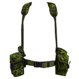 Juego de correas militares danesas originales M/96 CQC, 6 piezas, ajustable, camuflaje M84