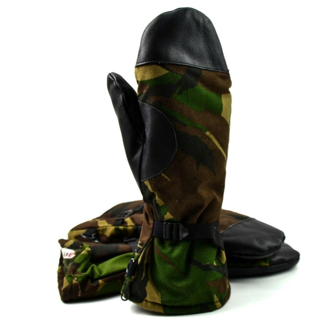 Original del ejército holandés DPM Woodland Camo Mittens. Guantes militares de los Países Bajos