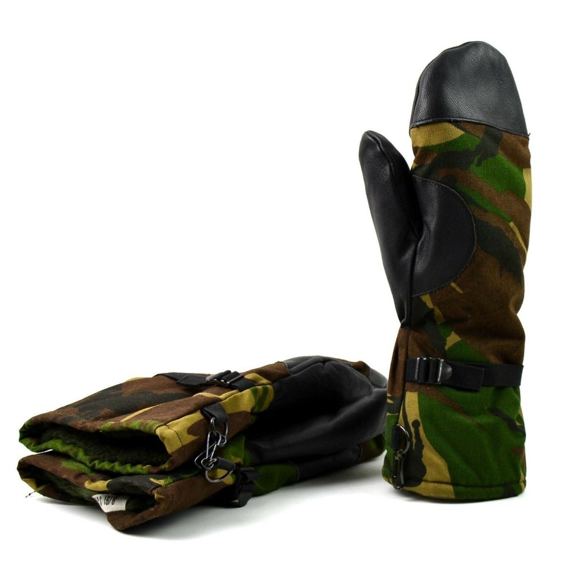 Original del ejército holandés DPM Woodland Camo Mittens. Guantes militares de los Países Bajos