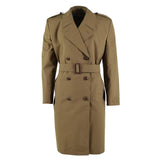 Gabardina formal original del ejército holandés abrigo de oficial excedente militar marrón NUEVO