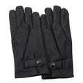 Guantes de invierno de cuero originales del ejército holandés con forro cálido para clima frío, color negro