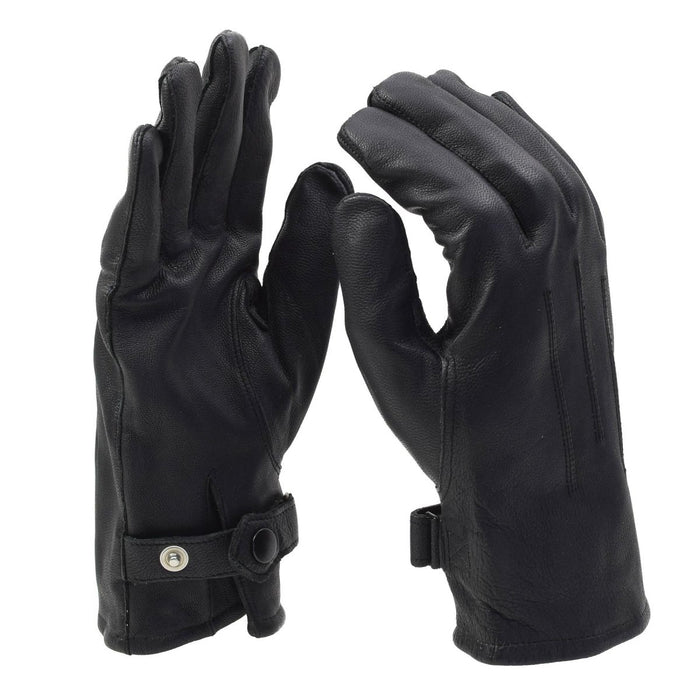 Guantes de invierno de cuero originales del ejército holandés con forro cálido para clima frío, color negro - GoMilitar