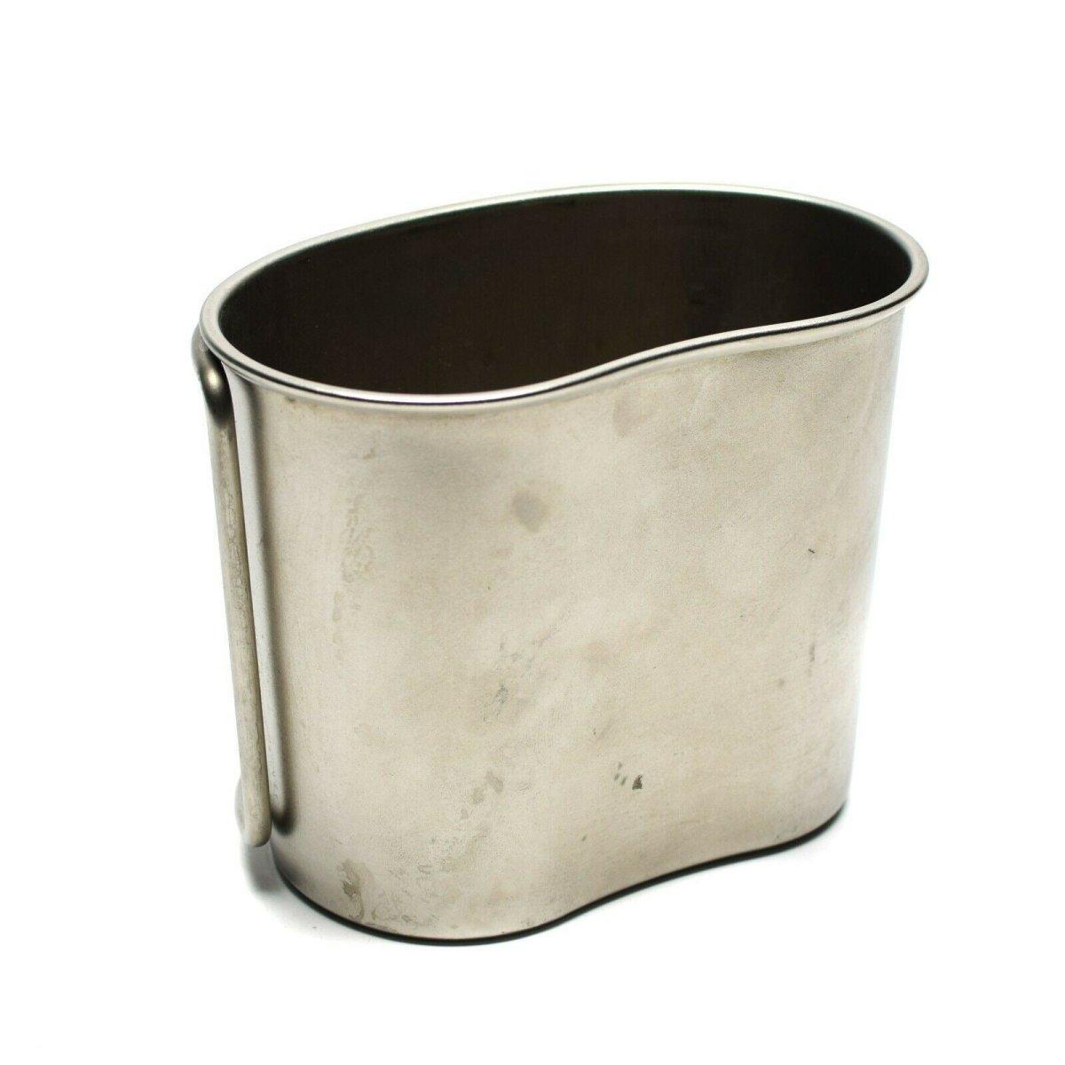 Vasos de cantimplora originales de acero inoxidable del ejército holandés para acampar Bushcraft, lote de 6 uds.
