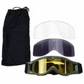 Gafas tácticas originales del ejército holandés 3 lentes Bolsa con correa ajustable Oliva
