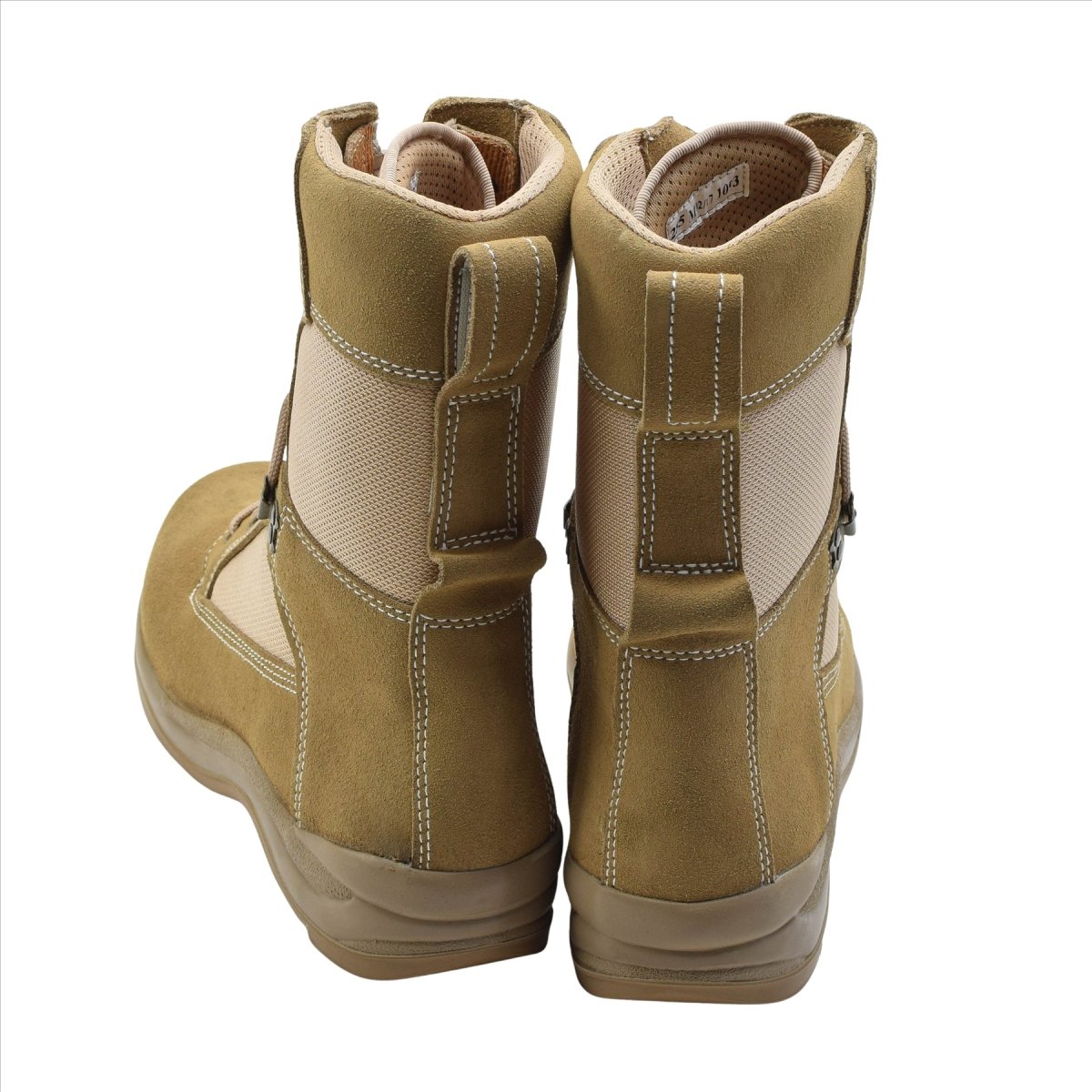 Botas de piloto de la Fuerza Aérea Militar Holandesa originales de cuero genuino desierto táctico
