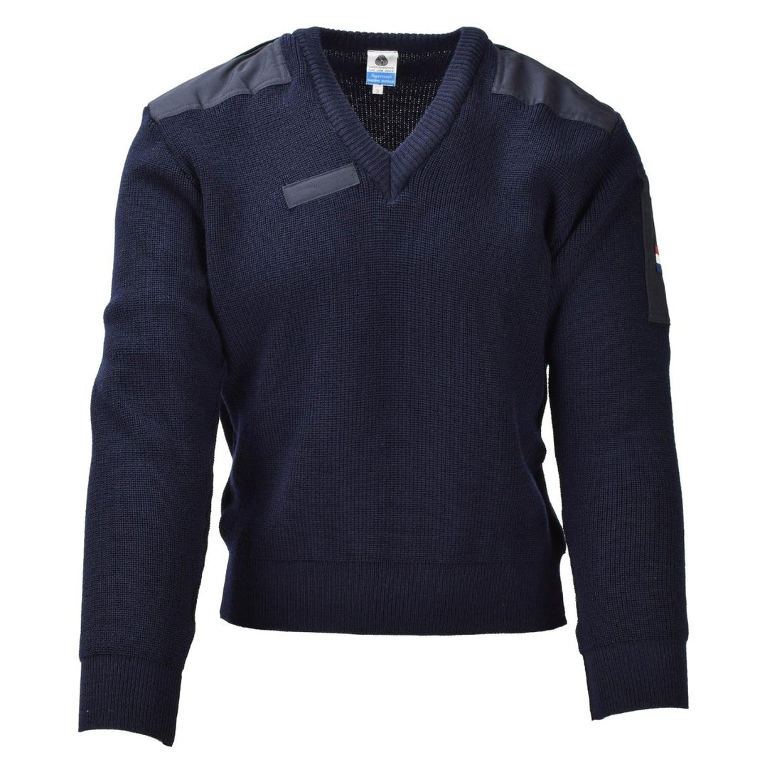Original holandés militar azul suéter jarra