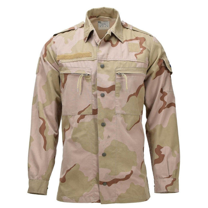 Chaqueta de campo militar holandesa original con cierre de botón a presión 3 - Color Desert Camo - GoMilitar