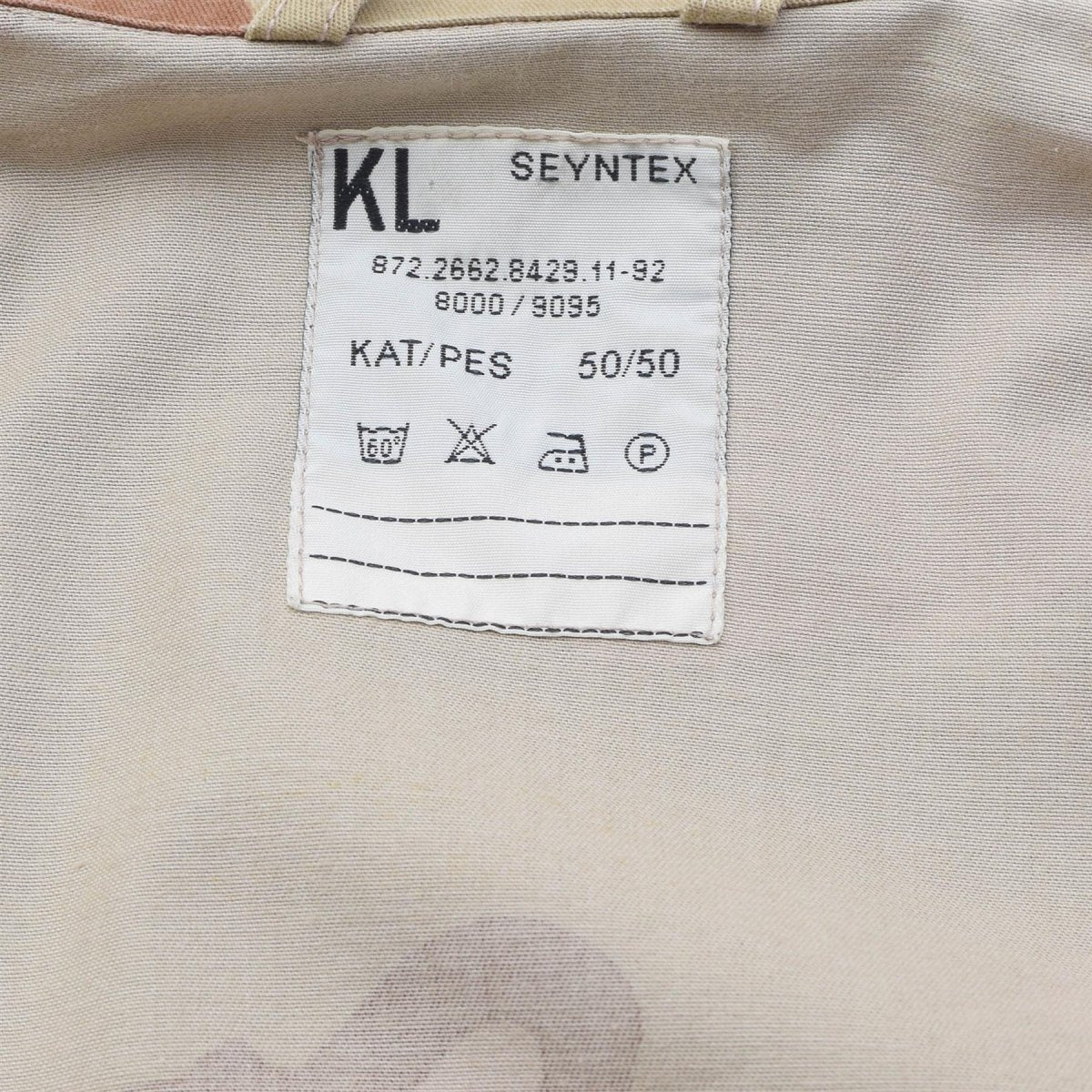 Camisa de campo militar holandesa original con cierre de botón a presión, camuflaje del desierto de 3 colores
