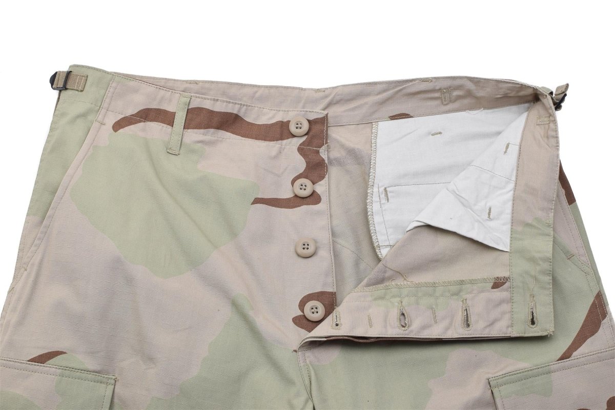 Pantalones de campo militares holandeses originales Bolsillos cargo Camuflaje del desierto de 3 colores
