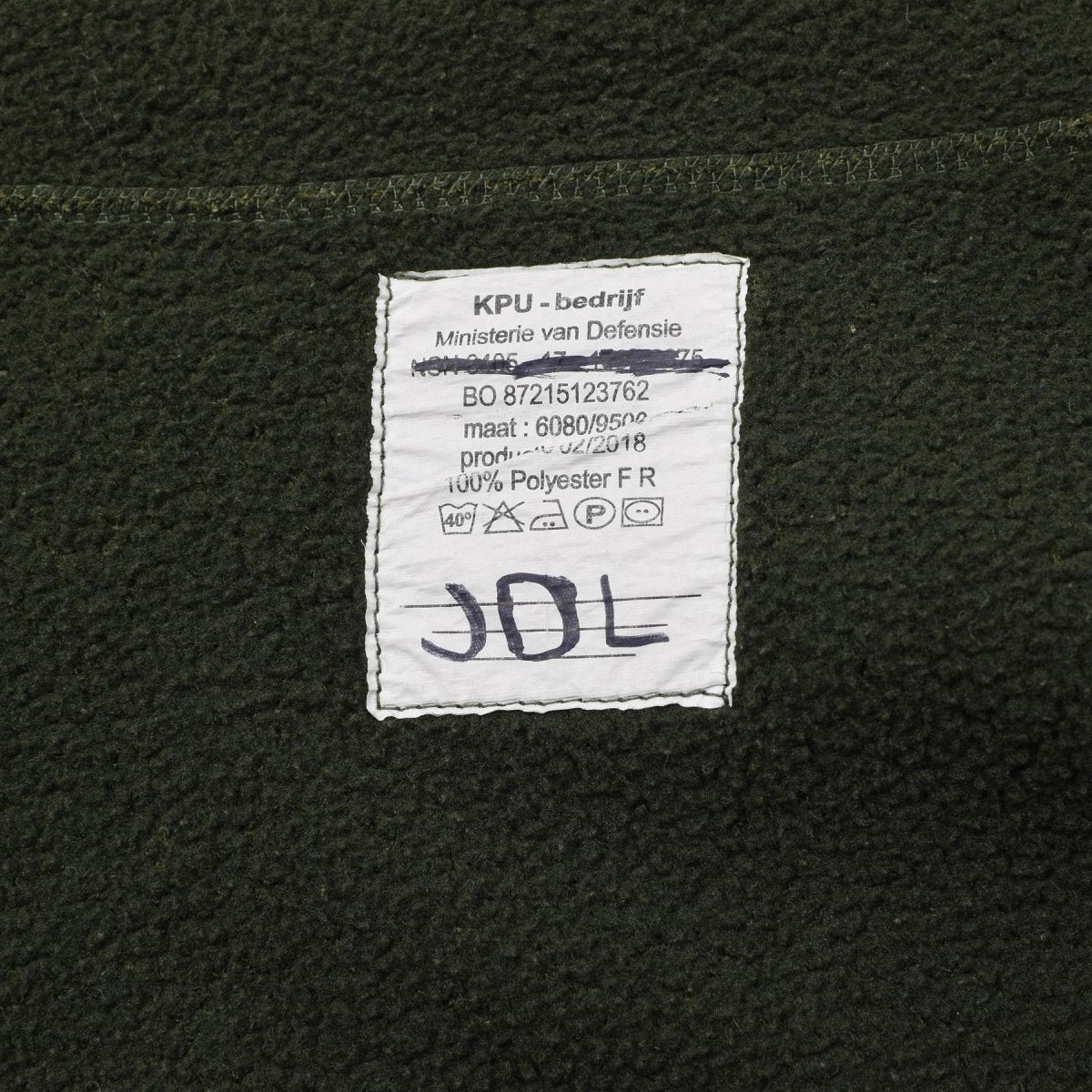 Chaqueta de vellón militar holandesa original suave suave clima frío