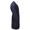 Abrigo de vestir formal militar holandés original con doble botonadura y cinturón azul