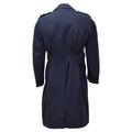 Abrigo de vestir formal militar holandés original con doble botonadura y cinturón azul