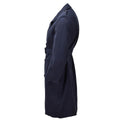 Abrigo de vestir formal militar holandés original con doble botonadura y cinturón azul