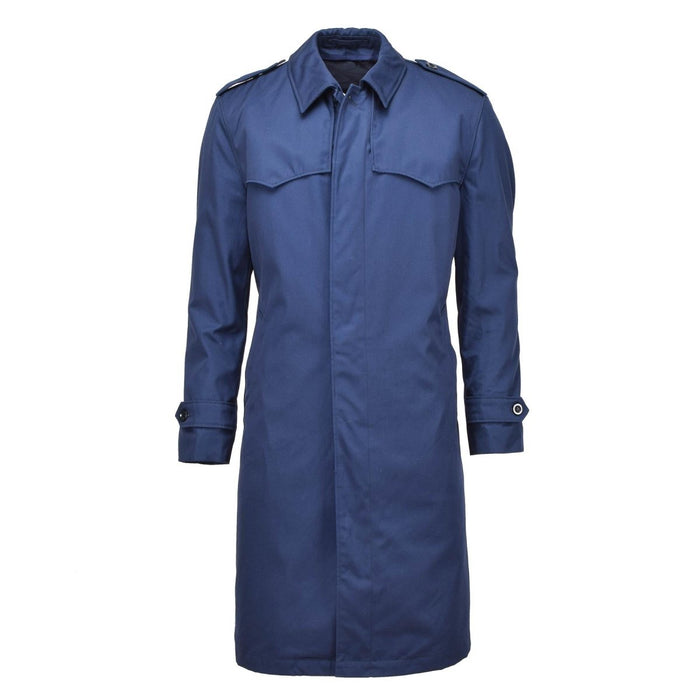 Gabardina azul original de Dutch Military para hombre con forro acolchado, duradera y resistente al agua para las inclemencias del tiempo.