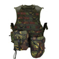 Chaleco de operaciones militares holandés original Bolsas utilitarias ajustable DPM Woodland Camo